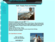 Tablet Screenshot of captainlensfishing.com